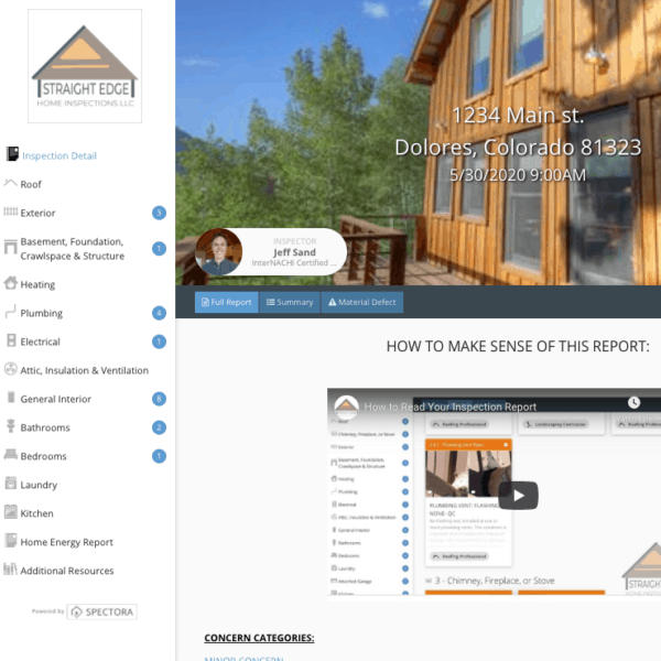 Home Inspection Sample Reports Straight Edge Home Inspections LLC